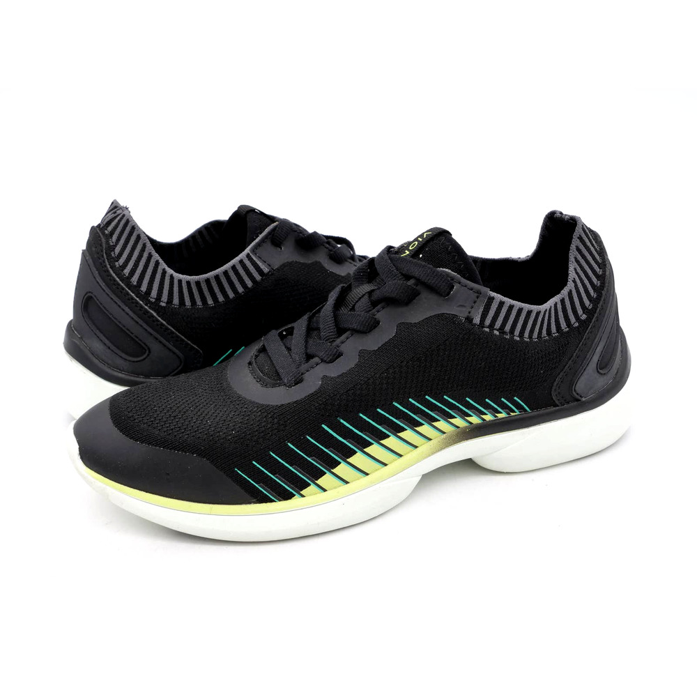 Vionic Sneakers Womens 7 Black Embolden Orthopedic Stretch Knit Lace Up Shoes